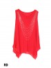 Arched Rhinestone Chiffon Top